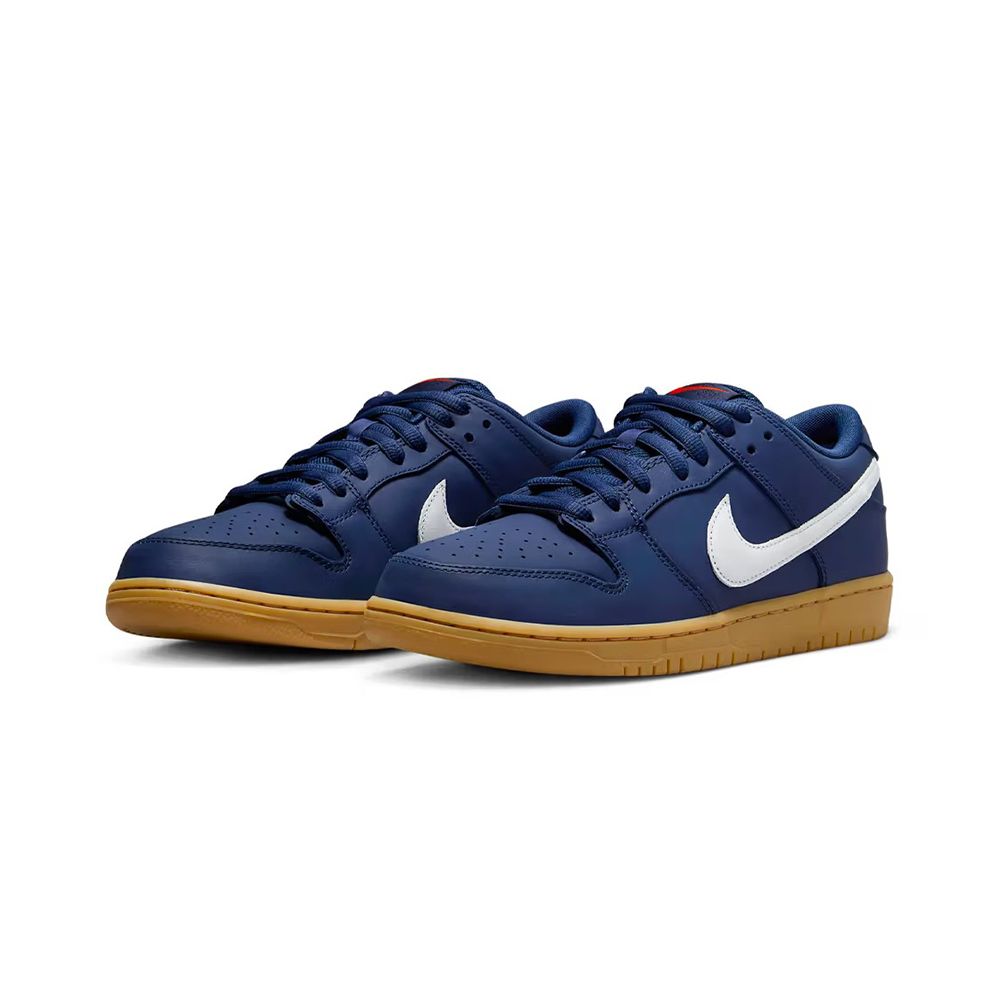 NIKE 耐吉  SB Dunk Low Pro Navy Gum 海軍藍 焦糖底 男鞋 滑板鞋 休閒鞋 低筒 街頭復古 FJ1674-400