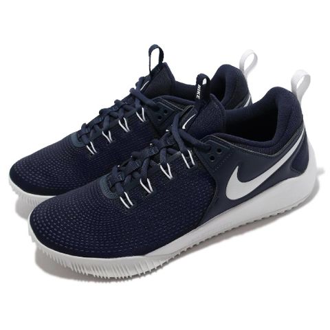 Nike 排球鞋 Zoom Hyperace 2 男鞋 氣墊 避震 包覆 支撐 運動訓練 深藍 白 AR5281-400
