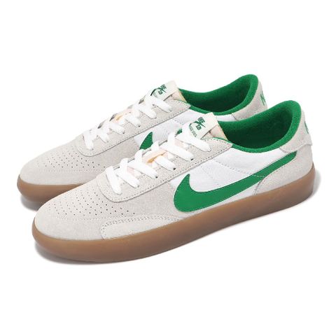 NIKE 耐吉 滑板鞋 SB Heritage VULC 男鞋 米白 綠 麂皮 膠底 復古 休閒鞋 運動鞋 CD5010-101