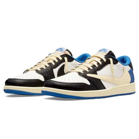 NIKE 耐吉 Travis Scott x Fragment x Air Jordan 1 OG 低筒 閃電倒勾 男休閒鞋 聯名款 DM7866-140