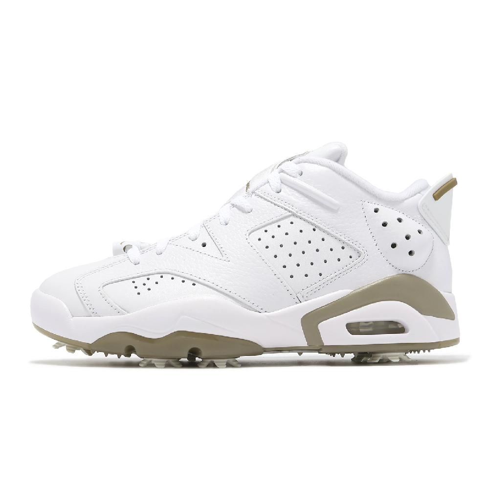 NIKE 耐吉   高爾夫球鞋 Jordan Retro 6 Golf 男鞋 白 卡其 6代 鞋釘 休閒鞋 DV1376-100