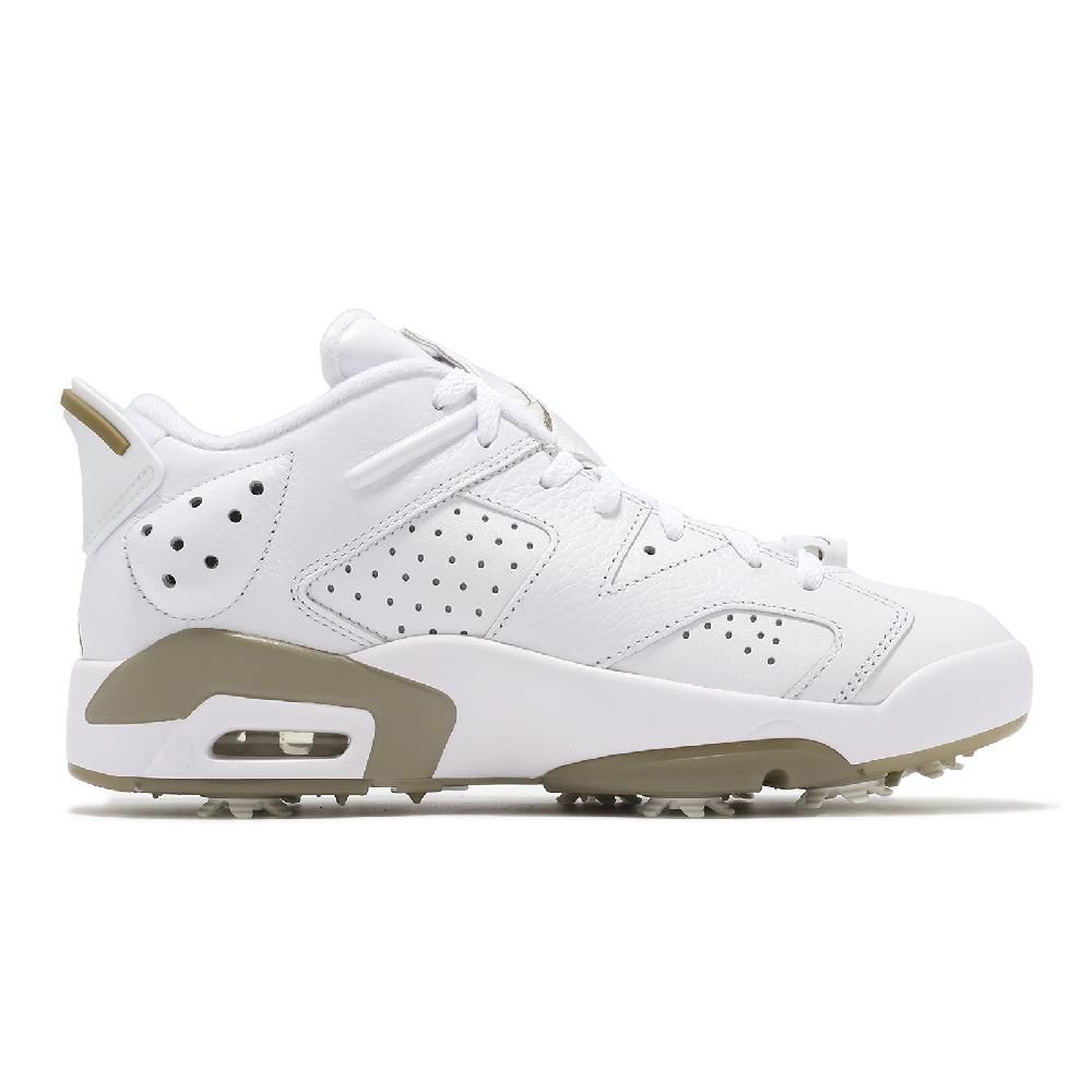 NIKE 耐吉   高爾夫球鞋 Jordan Retro 6 Golf 男鞋 白 卡其 6代 鞋釘 休閒鞋 DV1376-100