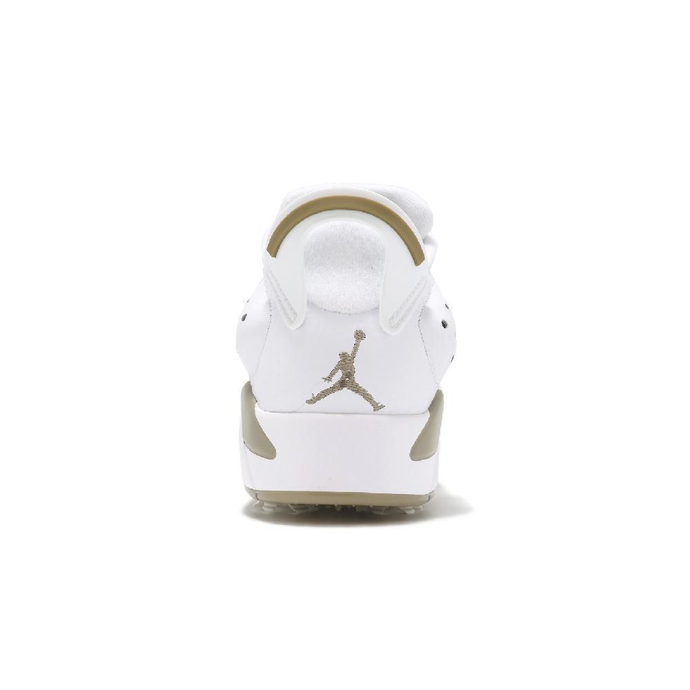 NIKE 耐吉   高爾夫球鞋 Jordan Retro 6 Golf 男鞋 白 卡其 6代 鞋釘 休閒鞋 DV1376-100