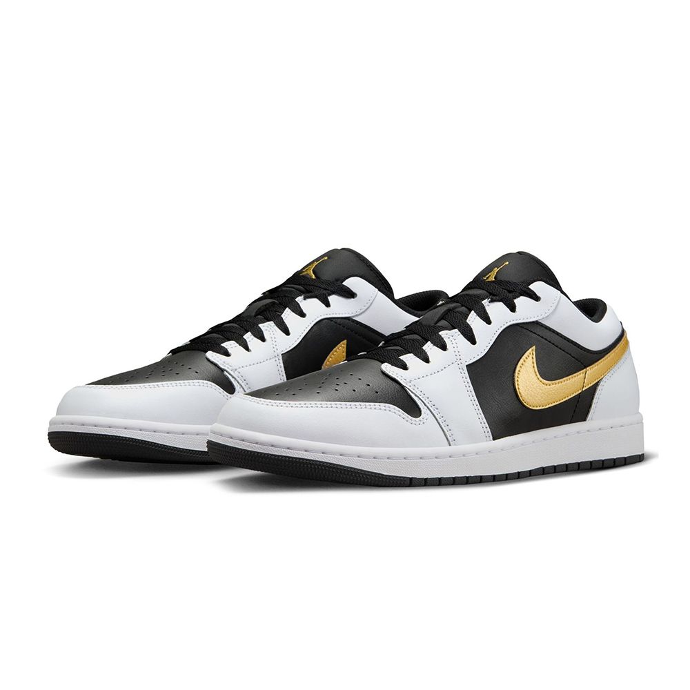 NIKE 耐吉 Air Jordan 1 Low Reverse Panda Gets A Touch Of Gold 金勾反轉熊貓 休閒鞋 553558-172