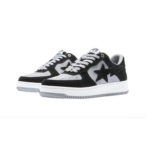 A Bathing Ape Bape Sta 黑灰麂皮 休閒鞋 男鞋 0ZXSHW291007J