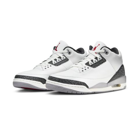 NIKE 耐吉 Air Jordan 3 Retro Cement Grey 水泥爆裂紋 白灰 休閒鞋 男鞋 CT8532-106