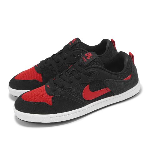 NIKE 耐吉 Nike 耐吉 滑板鞋 SB Alleyoop Bred 男鞋 黑 紅 低筒 麂皮 休閒鞋 運動鞋 CJ0882-006