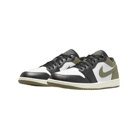 NIKE 耐吉 Air Jordan 1 Low 橄欖綠黑 經典 復古 低筒 休閒鞋 男鞋 553558-092