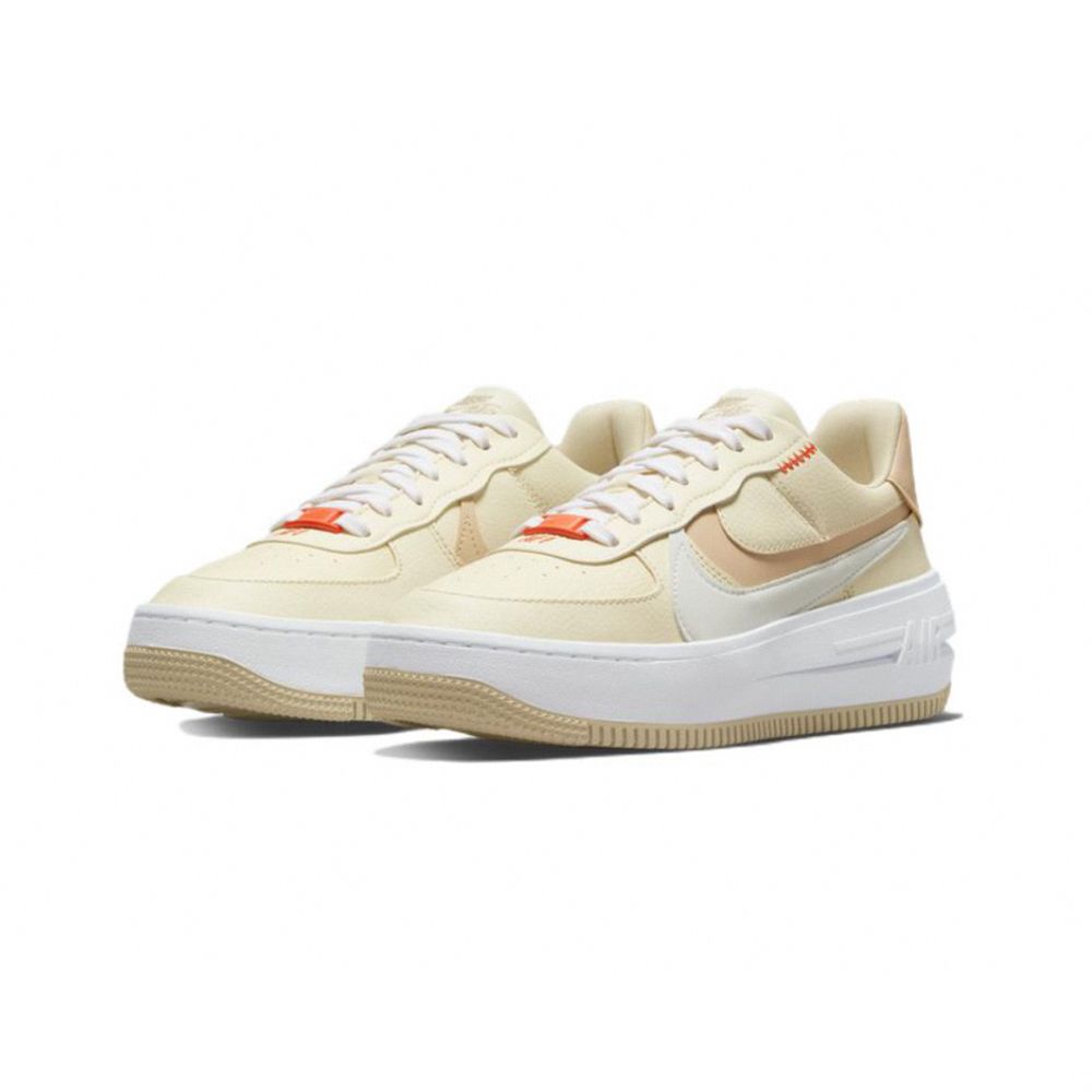 Nike Air Force 1 PLT.AF.ORM 鵝黃奶茶厚底DZ2755-121 - PChome 24h購物