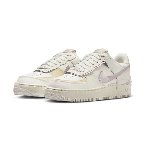 【NIKE 耐吉】W Nike Air Force 1 Shadow 米白淡紫 女鞋 休閒鞋 厚底 增高 DZ1847-104
