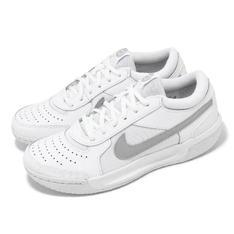 NIKE 耐吉 網球鞋 Wmns Zoom Court Lite 3 女鞋 白 灰 硬地 氣墊 DV3279-102