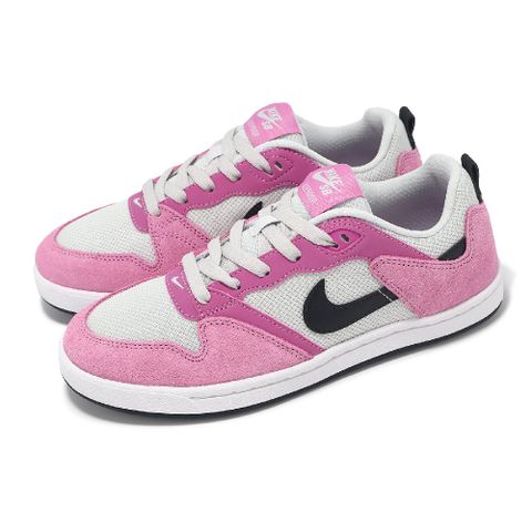 NIKE 耐吉 Nike 耐吉 休閒鞋 Wmns SB Alleyoop 女鞋 粉 黑 麂皮 拼接 緩衝 滑板鞋 CQ0369-600