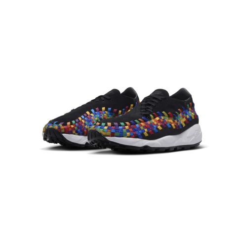 NIKE 耐吉 Air Footscape Woven Black and Multi-Color 黑彩虹編織 麂皮 休閒鞋 女鞋 FB1959-002