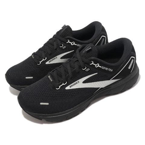 Brooks 慢跑鞋 Ghost 14 GTX 2E 男鞋 寬楦 黑 銀 防潑水 Gore-Tex 透氣 運動鞋 1103682E020