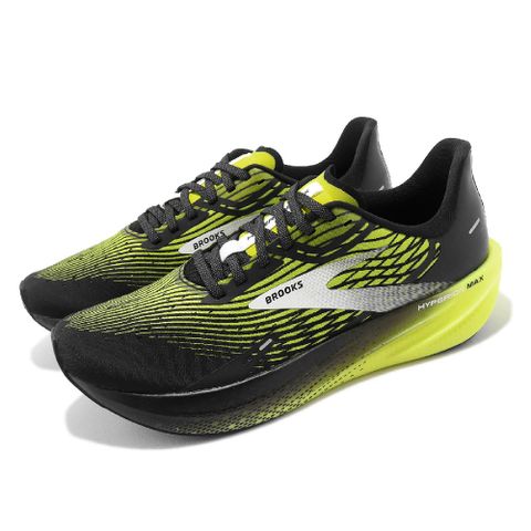 BROOKS 競速跑鞋 Hyperion Max 男鞋 黑 黃 厚底 反光 太陽神 回彈 運動鞋 1103901D078