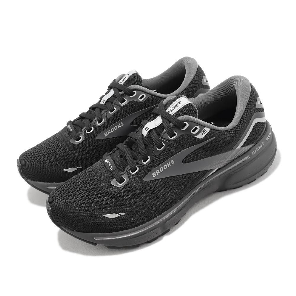 BROOKS  布魯克斯 慢跑鞋 Ghost 15 GTX 男鞋 黑 灰 防水 魔鬼系列 15代 緩衝 運動鞋 路跑 1103941D022