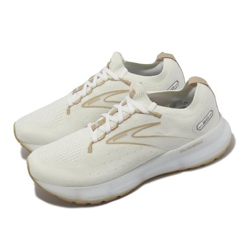 Brooks 布魯克斯 慢跑鞋 Glycerin StealthFit 20 男鞋 白 卡其 甘油20代 路跑 氮氣中底 1103841D122