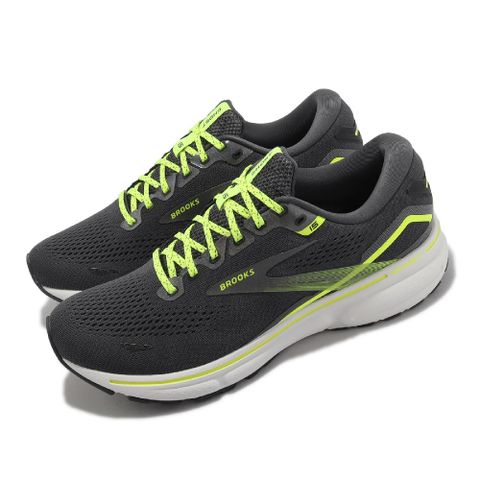 BROOKS 布魯克斯 慢跑鞋 Ghost 15 男鞋 灰 黃 夜光限定款 高足弓 緩震 反光 魔鬼系列 1103931D076