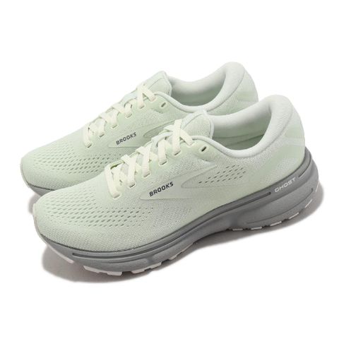 BROOKS 布魯克斯 慢跑鞋 Ghost 15 女鞋 綠 白 綠色寧靜限定款 高足弓 緩震 魔鬼系列 1203801B475