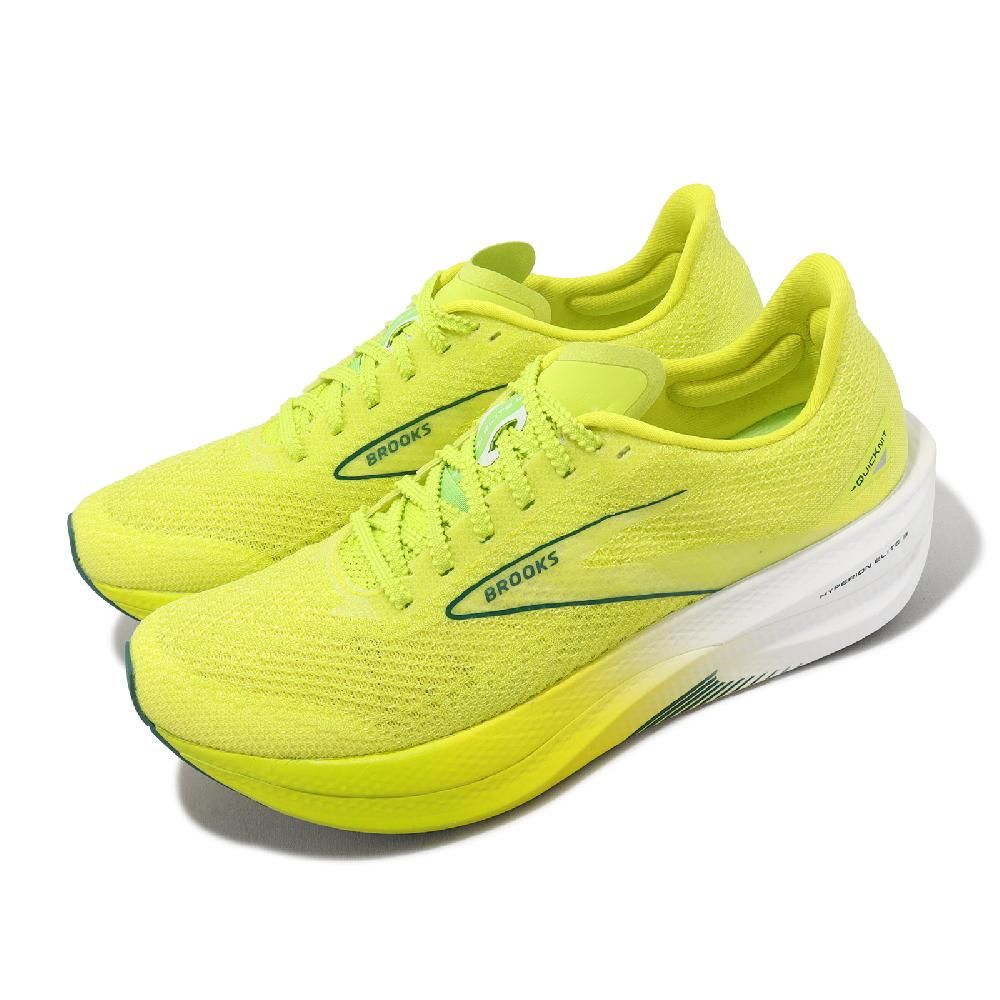 BROOKS  布魯克斯 競速跑鞋 Hyperion Elite 3 黃 白 男鞋 碳板 輕量 運動鞋 1000421D343