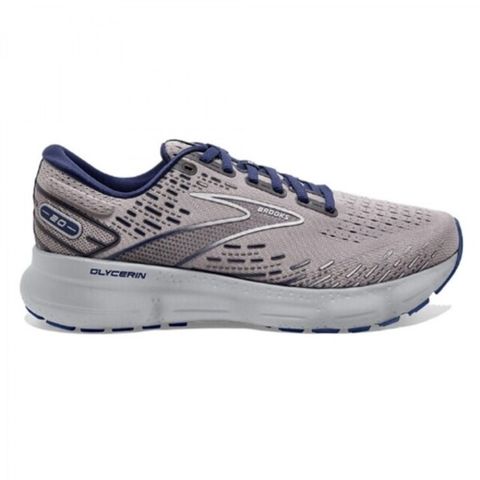 Brooks Glycerin 20 [1103821D070] 男 慢跑鞋 運動 避震 緩衝 路跑 甘油系列 灰 藍