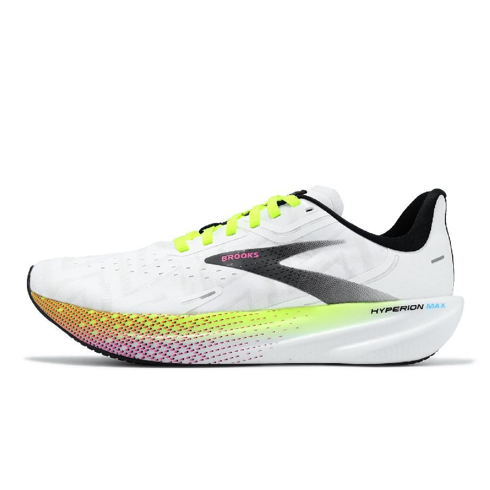 BROOKS  布魯克斯 競速跑鞋 Hyperion Max 男鞋 白 黑 綠 輕量 回彈 路跑 競訓 運動鞋 1103901D196