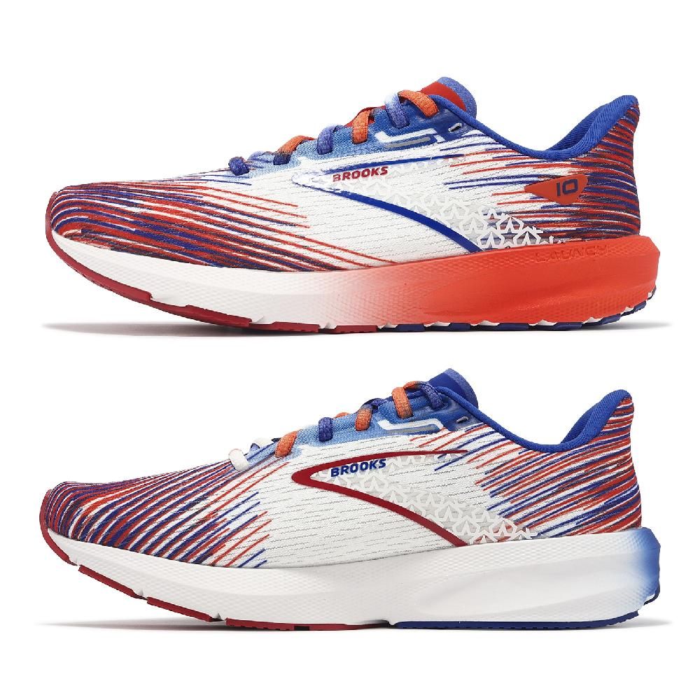 BROOKS  布魯克斯 競速跑鞋 Launch 10 女鞋 白 紅 鴛鴦 美國限定 發射系列 輕量 運動鞋 1203981B154