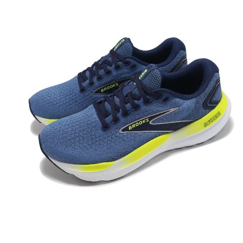 BROOKS 布魯克斯 慢跑鞋 Glycerin 21 男鞋 藍 綠 回彈 輕量 甘油系列 運動鞋 1104191D409