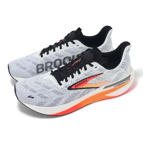 BROOKS 布魯克斯 競速跑鞋 Hyperion GTS 2 男鞋 灰 橘 回彈 輕量 氮氣中底 運動鞋 1104331D443