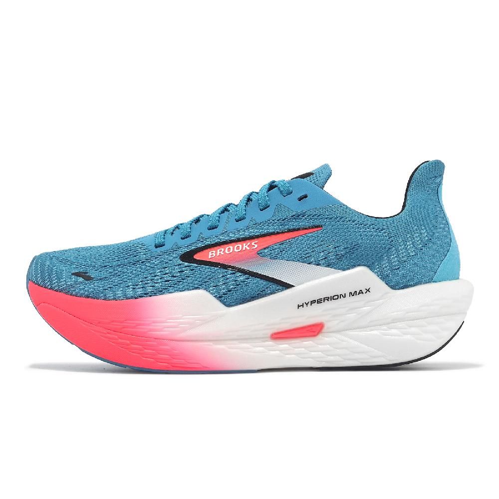 BROOKS  布魯克斯 競速跑鞋 Hyperion Max 2 女鞋 藍 粉 氮氣中底 回彈 厚底 輕量 運動鞋 1204231B408