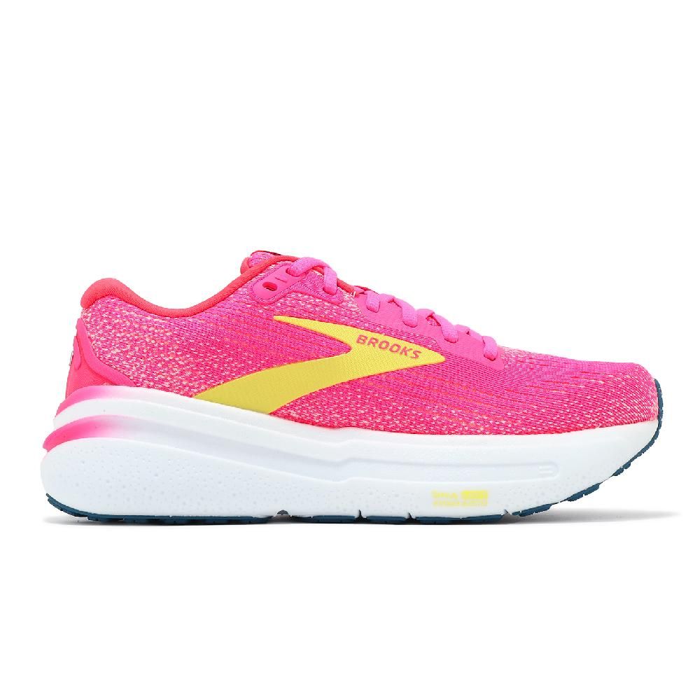 BROOKS  布魯克斯 慢跑鞋 Ghost Max 2 女鞋 粉 黃 緩衝 厚底 弧形大底 魔鬼極致 運動鞋 1204201B688