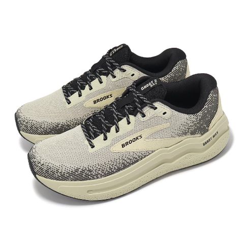 BROOKS 布魯克斯 慢跑鞋 Ghost Max 2 男鞋 米白 黑 緩衝 厚底 弧形大底 魔鬼極致 運動鞋 1104311D092