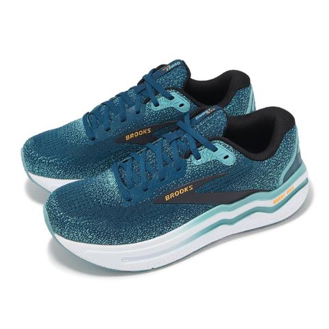 BROOKS 布魯克斯 慢跑鞋 Ghost Max 2 2E 男鞋 寬楦 藍黑 厚底 弧形大底 魔鬼極致 運動鞋 1104312E431