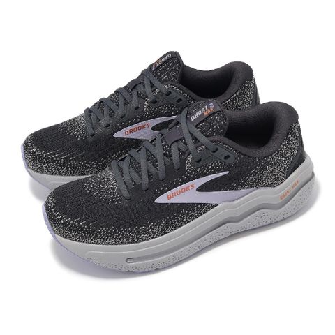 BROOKS 布魯克斯 慢跑鞋 Ghost Max 2 D 女鞋 寬楦 黑灰 厚底 弧形大底 魔鬼極致 運動鞋 1204201D005