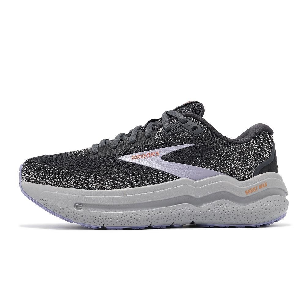 BROOKS  布魯克斯 慢跑鞋 Ghost Max 2 D 女鞋 寬楦 黑灰 厚底 弧形大底 魔鬼極致 運動鞋 1204201D005