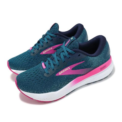 BROOKS 布魯克斯 慢跑鞋 Ghost 16 GTX 女鞋 藍 粉 防水 緩衝 魔鬼系列 氮氣中底 運動鞋 1204191B422