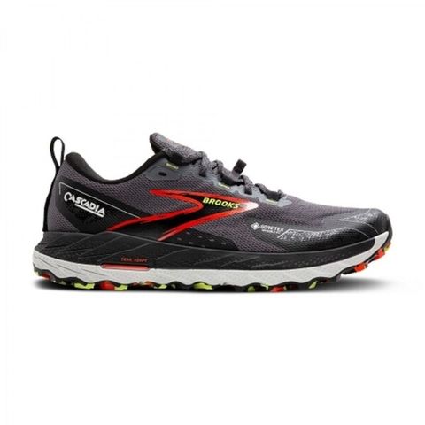 BROOKS Cascadia 18 GTX [1104271D016] 男 慢跑鞋 運動 越野 避震緩衝象限 黑紅