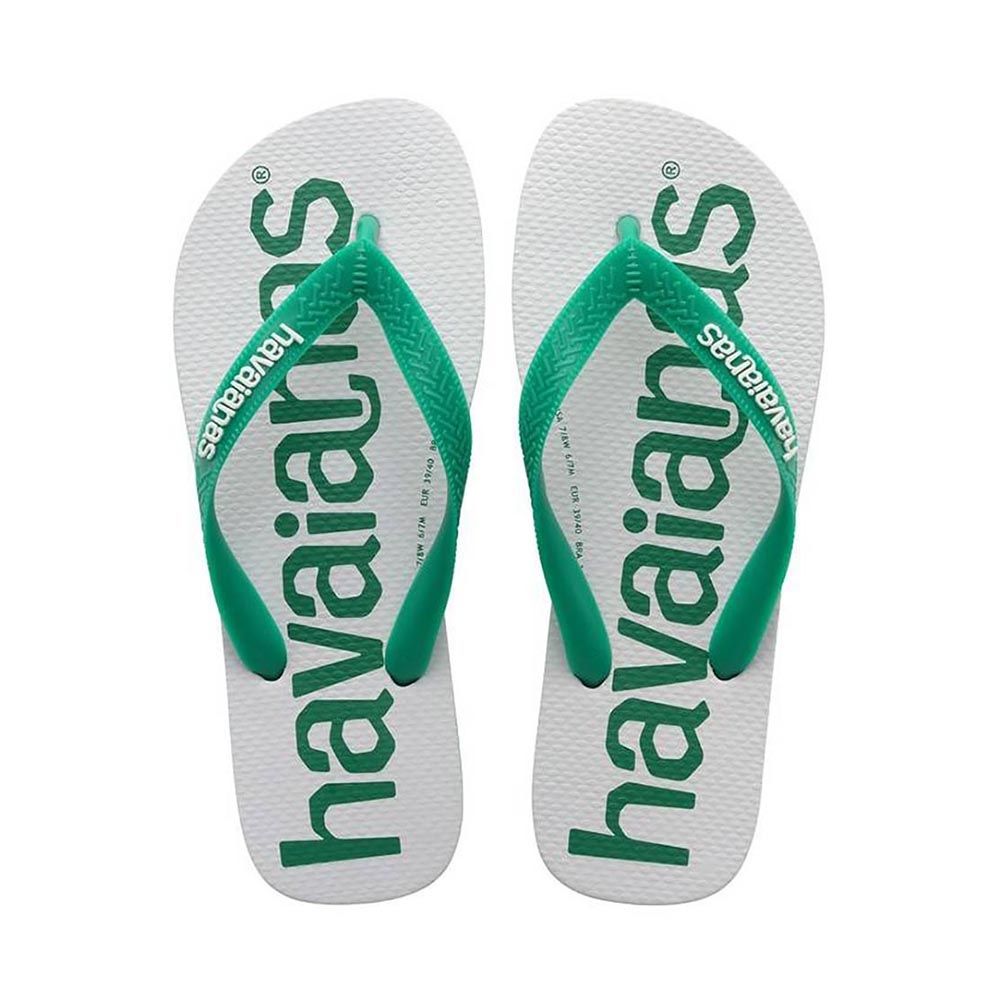  【Havaianas】 哈瓦仕 Top Logomania 2 男女 夾腳拖 白-4145741-2078U