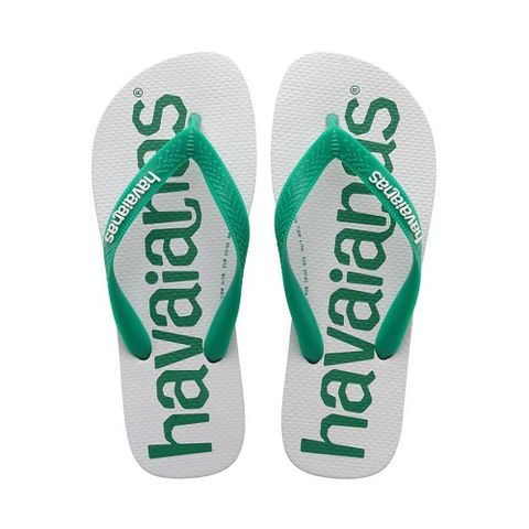 【Havaianas】 哈瓦仕 Top Logomania 2 男女 夾腳拖 白-4145741-2078U