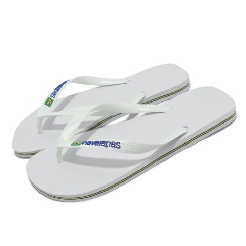 havaianas 哈瓦仕 夾腳拖 Brasil Logo 男鞋 白 巴西國旗 拖鞋 人字拖鞋  41108500001U