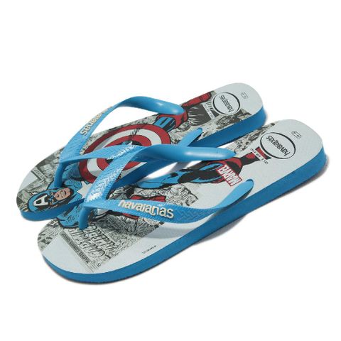 havaianas 哈瓦仕 夾腳拖 Top Marvel Flip Flops 男鞋 藍 漫威 美國隊長 拖鞋  41470120212M