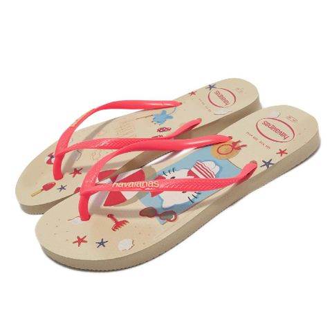 havaianas 哈瓦仕 拖鞋 Slim Hello Kitty 女鞋 卡其 桃紅 凱蒂貓 聯名款 夾腳拖 人字拖  41457480570W