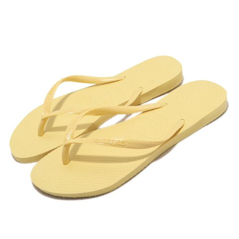 havaianas 哈瓦仕 拖鞋 Slim 女鞋 黃 休閒 基本款 夾腳拖 人字拖 40000307598W