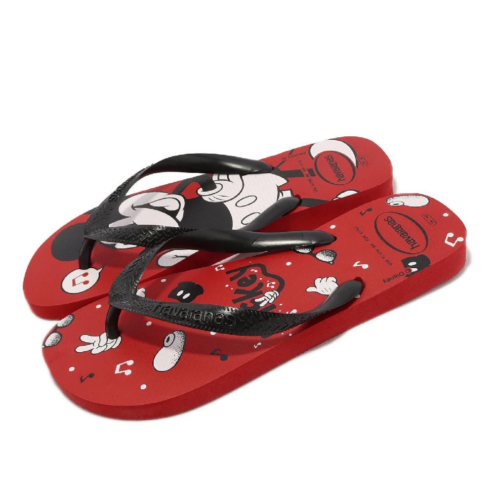 havaianas 哈瓦仕  拖鞋 Top Disney 男鞋 紅 黑 米奇 人字拖 夾腳拖  聯名款 41394124349U