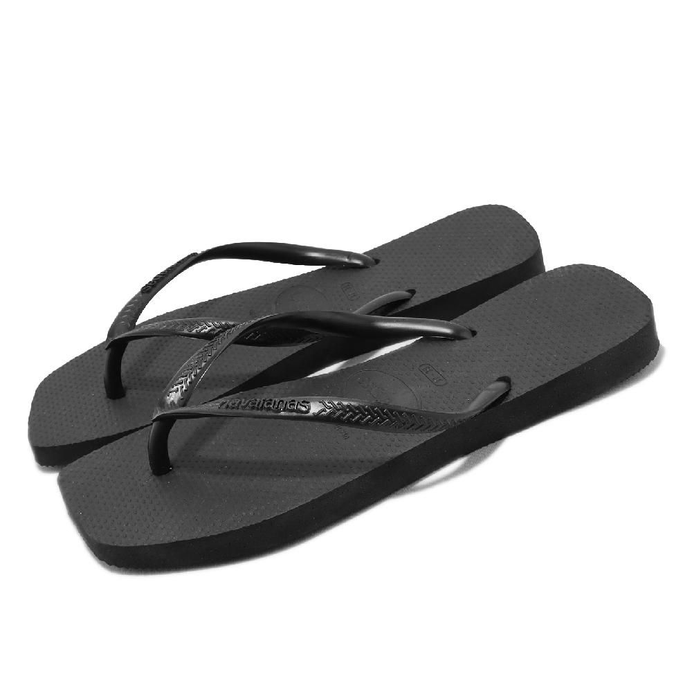 havaianas 哈瓦仕  拖鞋 Slim Square Flip Flops 女鞋 方形 黑 全黑 人字拖 夾腳拖  41483010090W