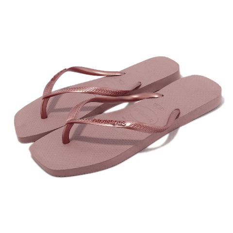 havaianas 哈瓦仕 拖鞋 Slim Square Flip Flops 男鞋 玫瑰金 人字拖 夾腳拖 巴西 方頭拖鞋 41483013544W