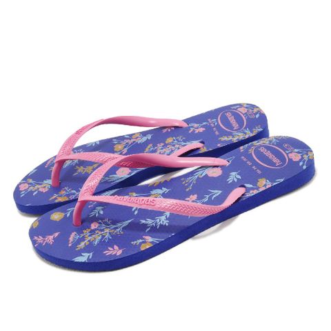 havaianas 哈瓦仕 夾腳拖 Slim Romance 花 女鞋 紫 粉紅 巴西拖 拖鞋 人字拖  41369772711W