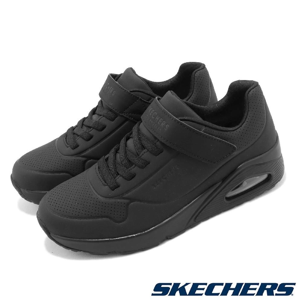 SKECHERS 斯凱奇  童鞋 Uno-Air Blitz 黑 全黑 氣墊 純色 運動鞋 緩震 小朋友 中大童 403673LBBK