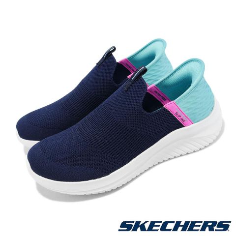 Skechers 休閒鞋 Ultra Flex 3 童鞋 中童 大童 女鞋 深藍 套入式 健走 記憶鞋墊 303800LNVTQ