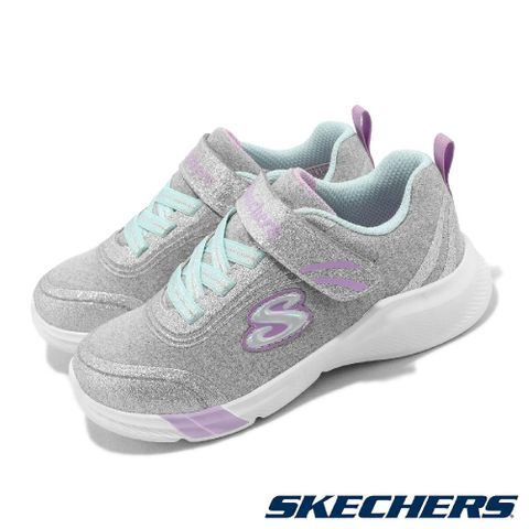 Skechers 休閒鞋 Dreamy Lites 童鞋 中童 灰紫 輕量 魔鬼氈 基本款 經典 303510NLTGY